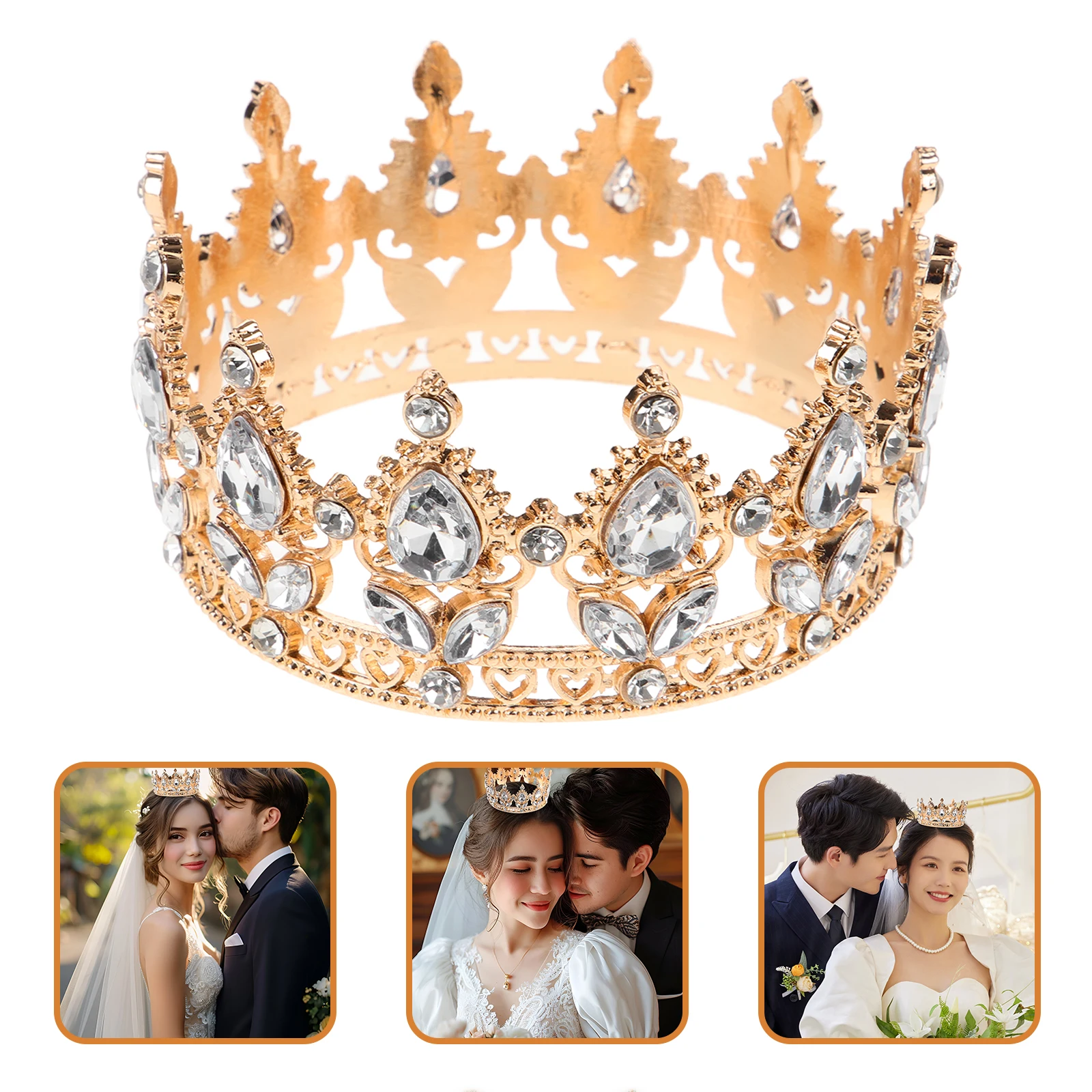 Rhinestone Crown Headpiece Women Baroque Style Bridal Wedding Party Prom Decorative Tiara Birthday Costume Accessories Gift
Rhinestone Crown Headpiece Women Baroque Style Bridal Wedding Party Prom Decorative Tiara Birthday Costume Accessories Gift