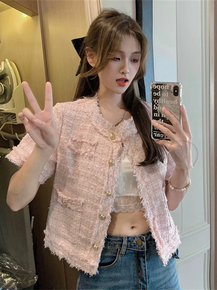 2023 Summer Short Sleeve Soft Chic Wind Coat Women's Short Style High Sensation round Neck Button up Plaid Commute Fashion Ou...
2023 Summer Short Sleeve Soft Chic Wind Coat Women's Short Style High Sensation round Neck Button up Plaid Commute Fashion Ou...