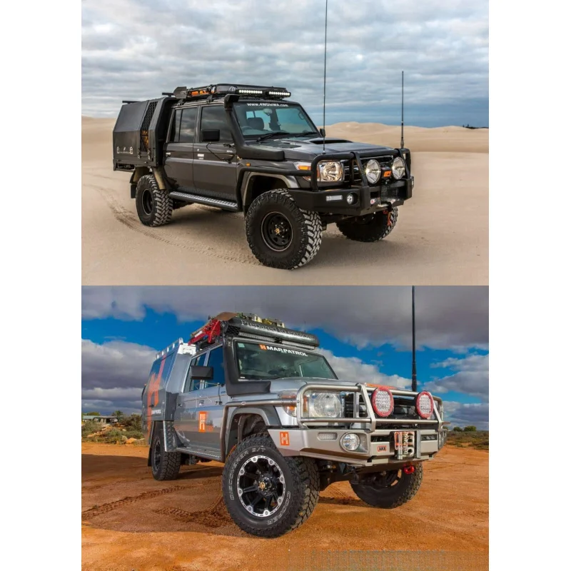 High Quality Pickup Front Bull Bar Bumper With Daytime Running Light Off Road Crash Modification Parts Fit LC79 F
High Quality Pickup Front Bull Bar Bumper With Daytime Running Light Off Road Crash Modification Parts Fit LC79 F