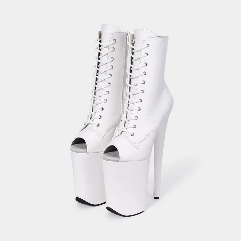 LAIJIANJINXIA New 23CM/9inches White Snakeskin Sexy Exotic High Heel Platform Party Women Model ANKLE Boots Pole Dance Shoes
LAIJIANJINXIA New 23CM/9inches White Snakeskin Sexy Exotic High Heel Platform Party Women Model ANKLE Boots Pole Dance Shoes