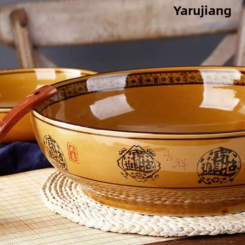 Thickened Traditional Chinese Ceramic Dough Mixing Bowl Large Size Porcelain Basin Egg Beating Bowl Home Use Baking Tools
Thickened Traditional Chinese Ceramic Dough Mixing Bowl Large Size Porcelain Basin Egg Beating Bowl Home Use Baking Tools
