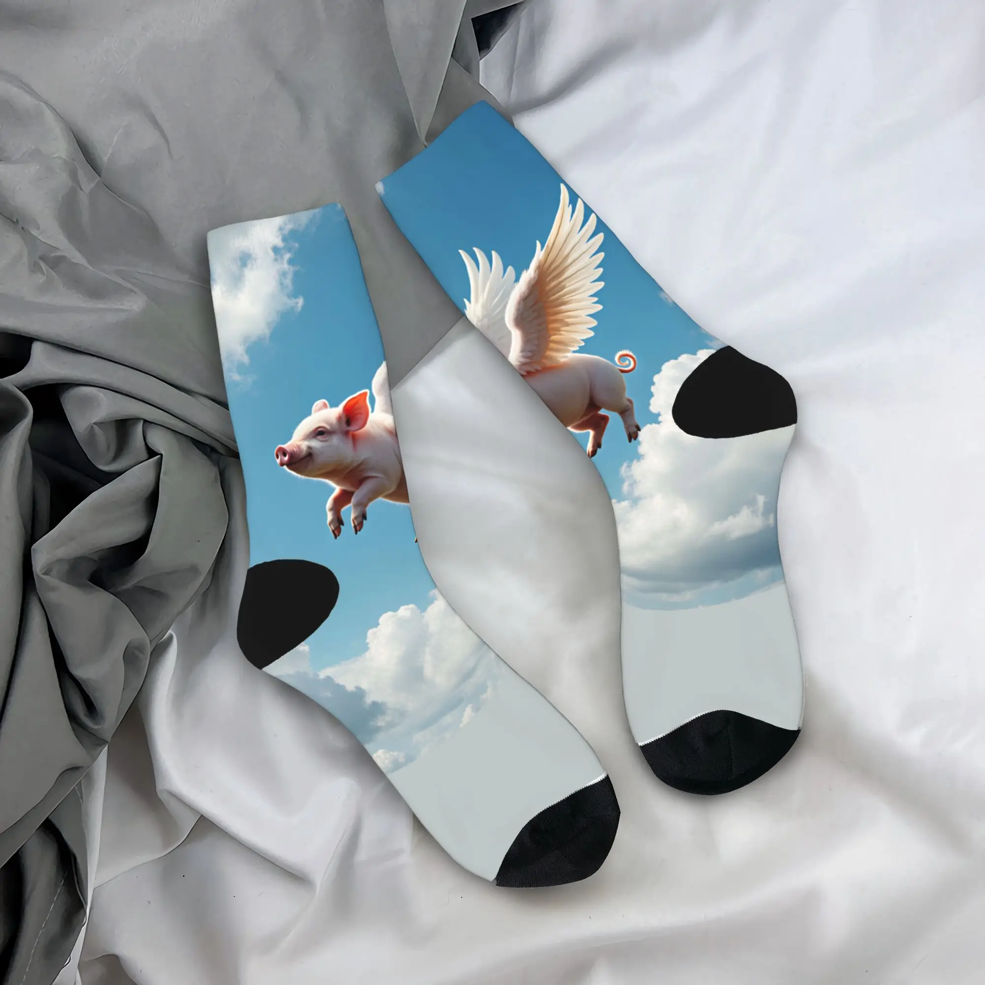 Angel Pink Flying Pig Socks Modern Stockings Women Men Warm Soft Running Socks Autumn Pattern Non Slip Socks
Angel Pink Flying Pig Socks Modern Stockings Women Men Warm Soft Running Socks Autumn Pattern Non Slip Socks