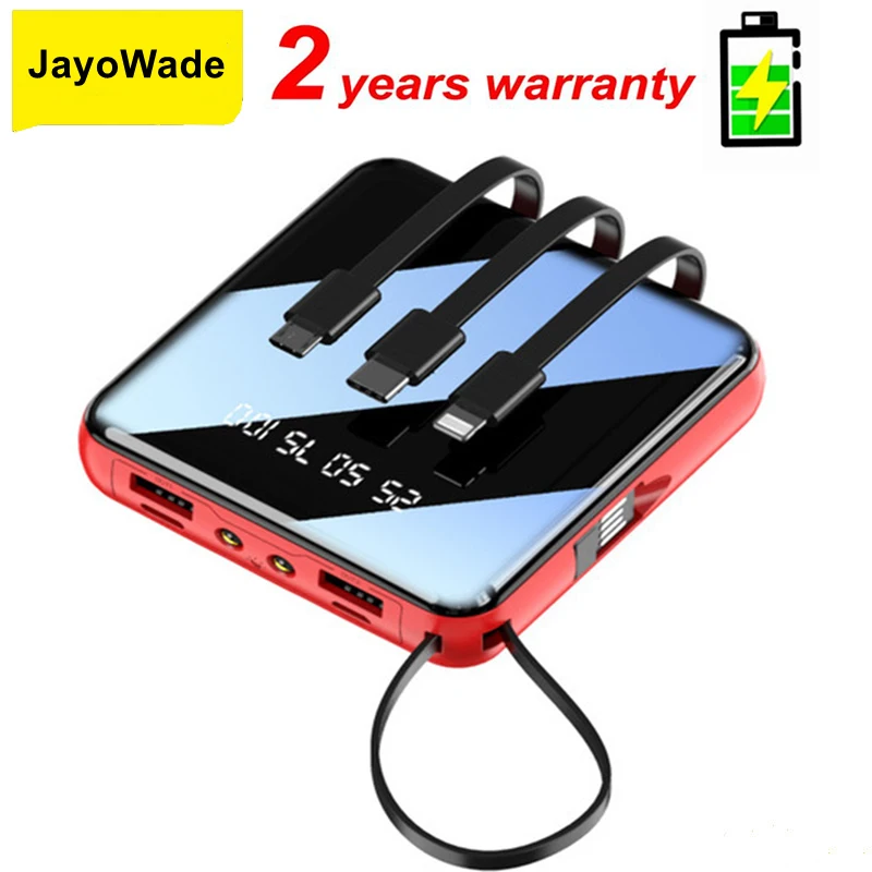 JayoWade 20000mAh Mini Power Bank With USB Type C Cable Portable Charger Powerbank for iPhone Samsung Huawei Xiaomi Battery Pack
JayoWade 20000mAh Mini Power Bank With USB Type C Cable Portable Charger Powerbank for iPhone Samsung Huawei Xiaomi Battery Pack