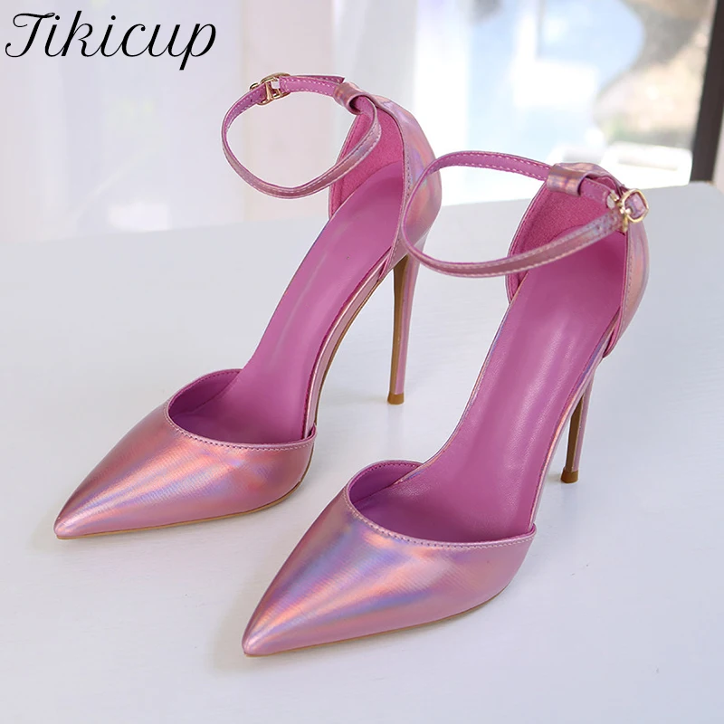 Женские блестящие розовые туфли на высоком каблуке Tikicup 12 см, туфли-лодочки с острым носком и ремешком на щиколотке D'Orsay для вечеринок, свадеб и вечерних мероприятий
Женские блестящие розовые туфли на высоком каблуке Tikicup 12 см, туфли-лодочки с острым носком и ремешком на щиколотке D'Orsay для вечеринок, свадеб и вечерних мероприятий