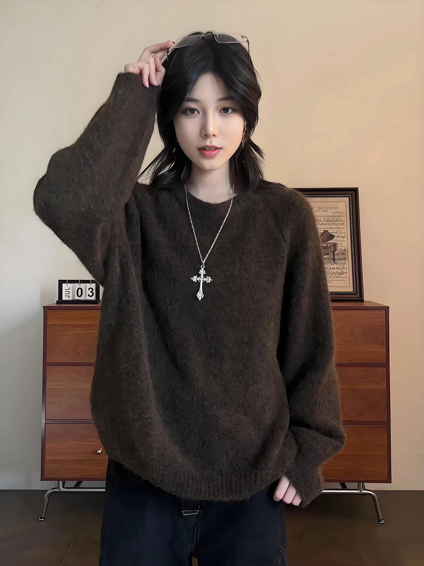 Men's round Ne Knitwear Woolen Sweater Brown Cable Knit Base Layer Inner Wear Comfortable Soft Winter Faion Cleanfit Sle
Men's round Ne Knitwear Woolen Sweater Brown Cable Knit Base Layer Inner Wear Comfortable Soft Winter Faion Cleanfit Sle