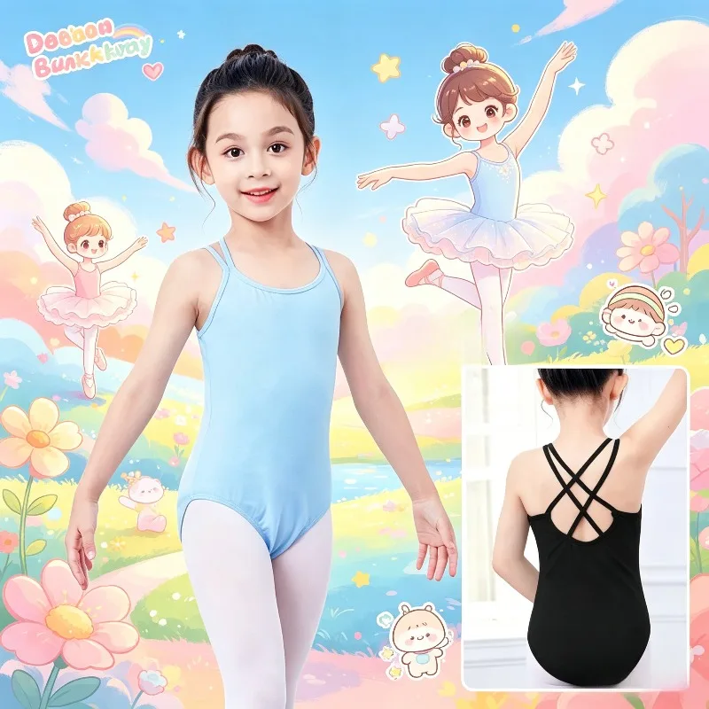 Girls Ballet Camisole Gymnastic Leotard Cross Back Crotch Closure Dance Wear Cute Dance Bodysuits Training Outfit For Daner Kids
Girls Ballet Camisole Gymnastic Leotard Cross Back Crotch Closure Dance Wear Cute Dance Bodysuits Training Outfit For Daner Kids