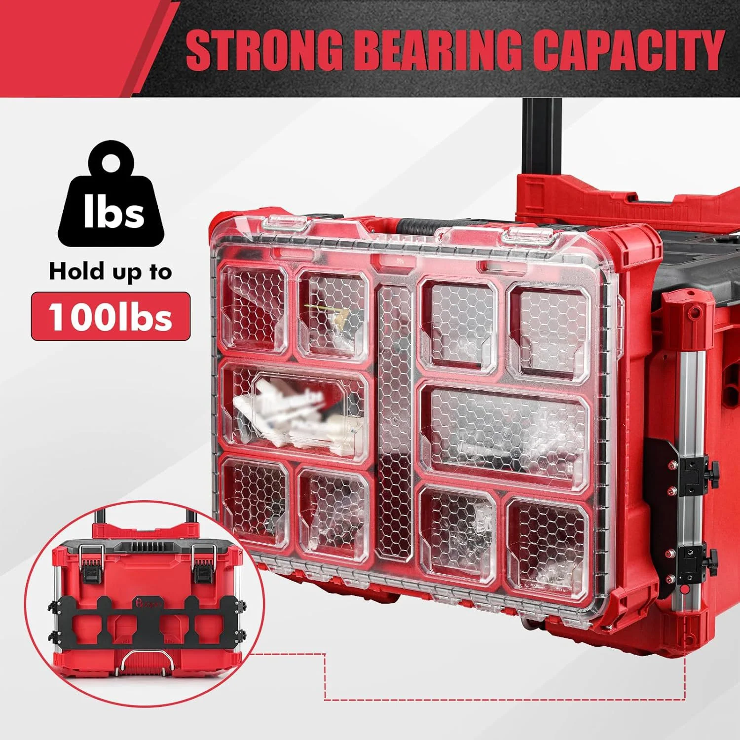 Wall Mount Tool Box Bracket Compatible With Milwaukee PACKOUT System Storage Box Organizer Mounting Plate For Garage Workshop Tr
Wall Mount Tool Box Bracket Compatible With Milwaukee PACKOUT System Storage Box Organizer Mounting Plate For Garage Workshop Tr