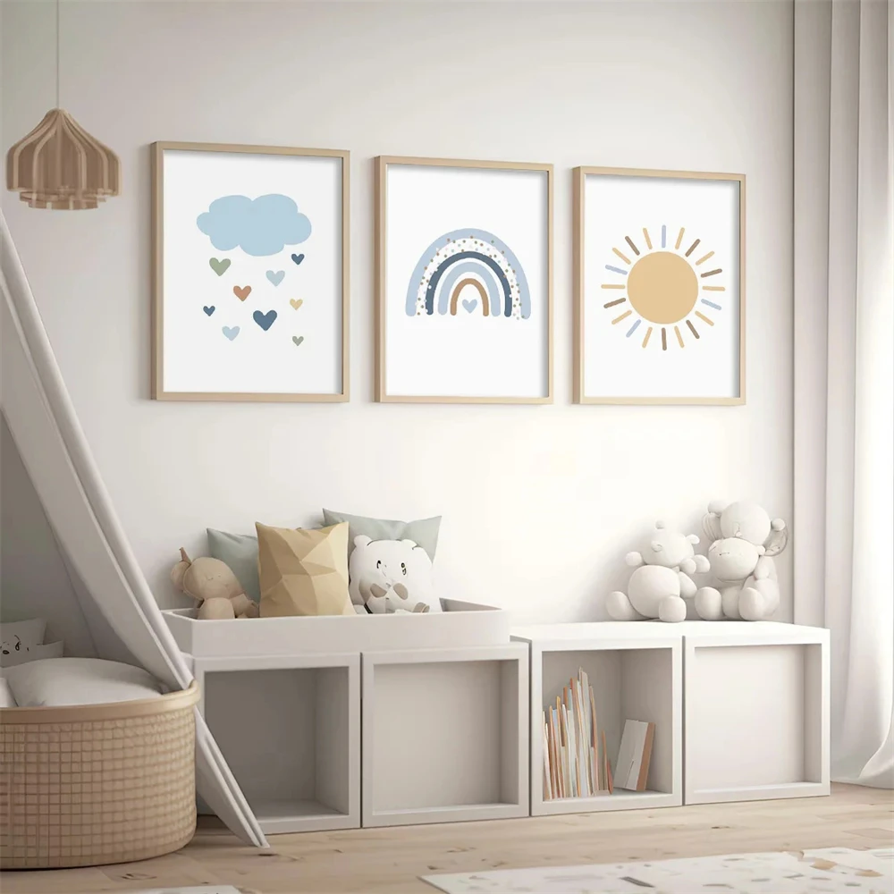 Blue Rainbow Art Prints Cloud Poster Painting Nursery Canvas Picture Sun Wall Art Nordic Posters Baby Kids Room Home Decoration
Blue Rainbow Art Prints Cloud Poster Painting Nursery Canvas Picture Sun Wall Art Nordic Posters Baby Kids Room Home Decoration