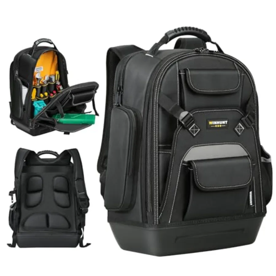 Рюкзак для инструментов для мужчин, сверхмощная сумка для инструментов, рюкзак с водонепроницаемым формованным основанием, 23 кармана, сумка-органайзер для хранения инструментов для Electr
Рюкзак для инструментов для мужчин, сверхмощная сумка для инструментов, рюкзак с водонепроницаемым формованным основанием, 23 кармана, сумка-органайзер для хранения инструментов для Electr