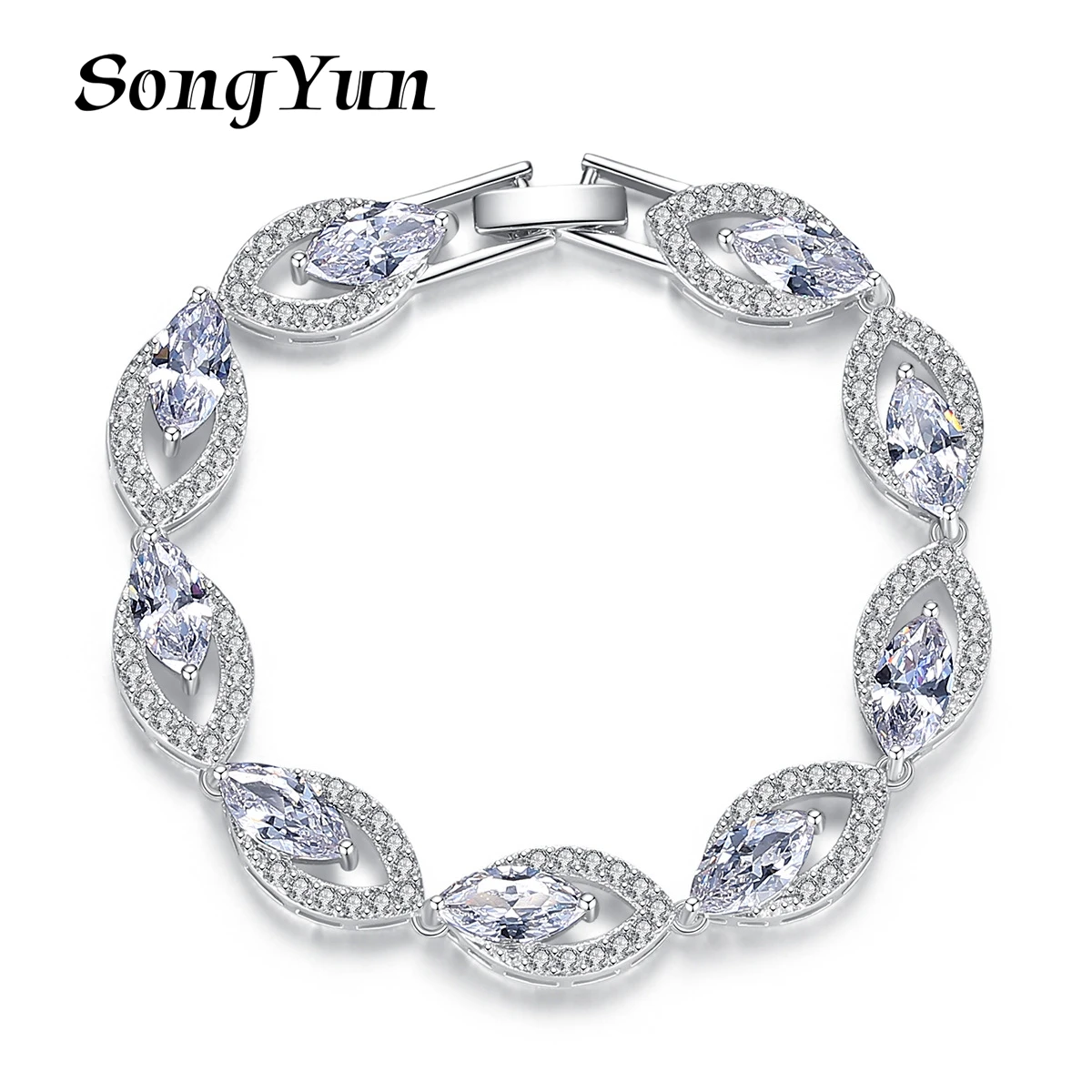 Ювелирный браслет SongYun MHT с полной инкрустацией, из латуни, с цирконием в форме конского глаза, женские украшения
Ювелирный браслет SongYun MHT с полной инкрустацией, из латуни, с цирконием в форме конского глаза, женские украшения