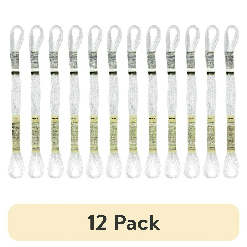 (12 pack) Mouline 117-BLANC Six-Strand Embroidery Thread, White, 8.7-Yards
(12 pack) Mouline 117-BLANC Six-Strand Embroidery Thread, White, 8.7-Yards