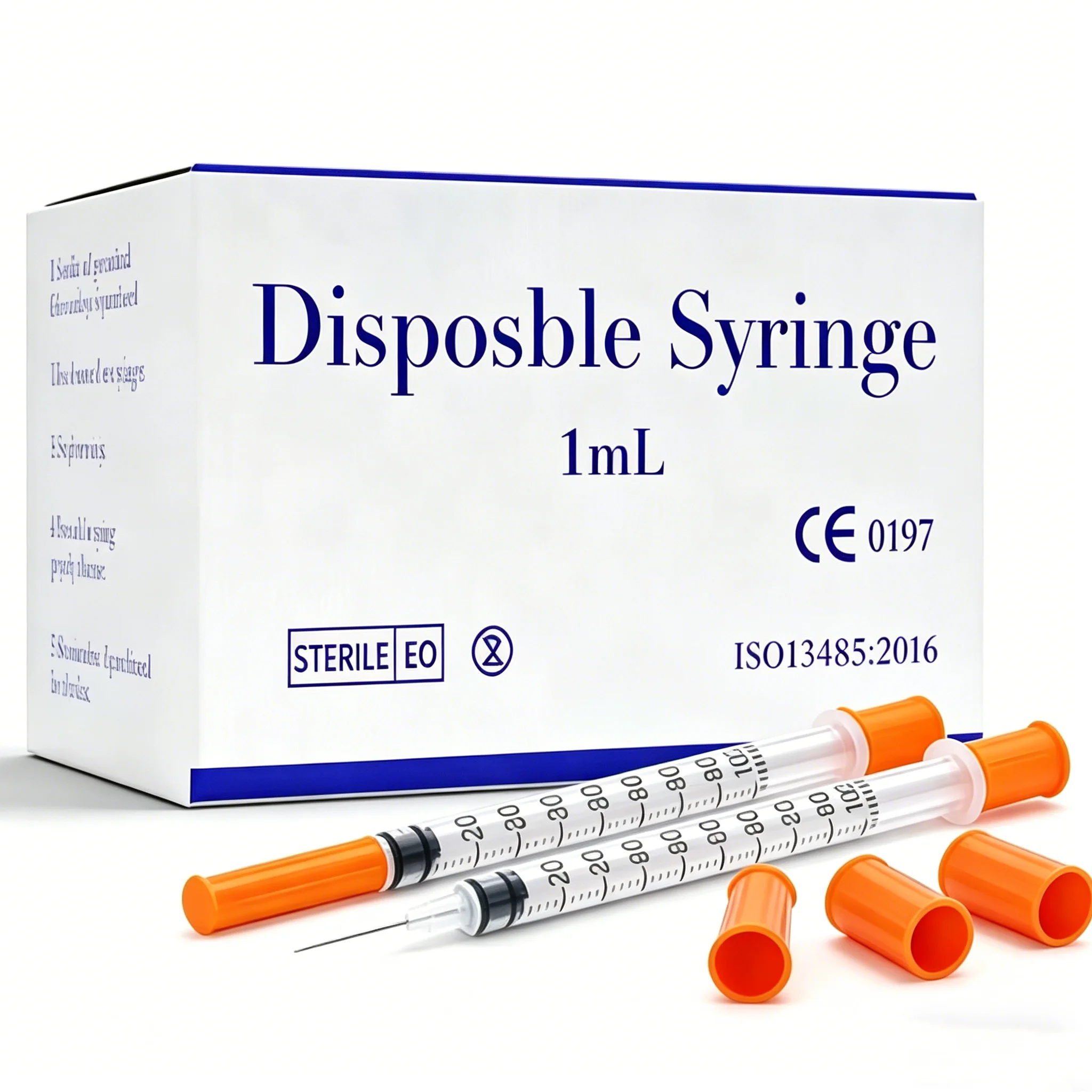 0.3/0.5/1ML Disposable Sterile Insulin Syringes with Needles for Hypodermic Injection Veterinary Use
0.3/0.5/1ML Disposable Sterile Insulin Syringes with Needles for Hypodermic Injection Veterinary Use