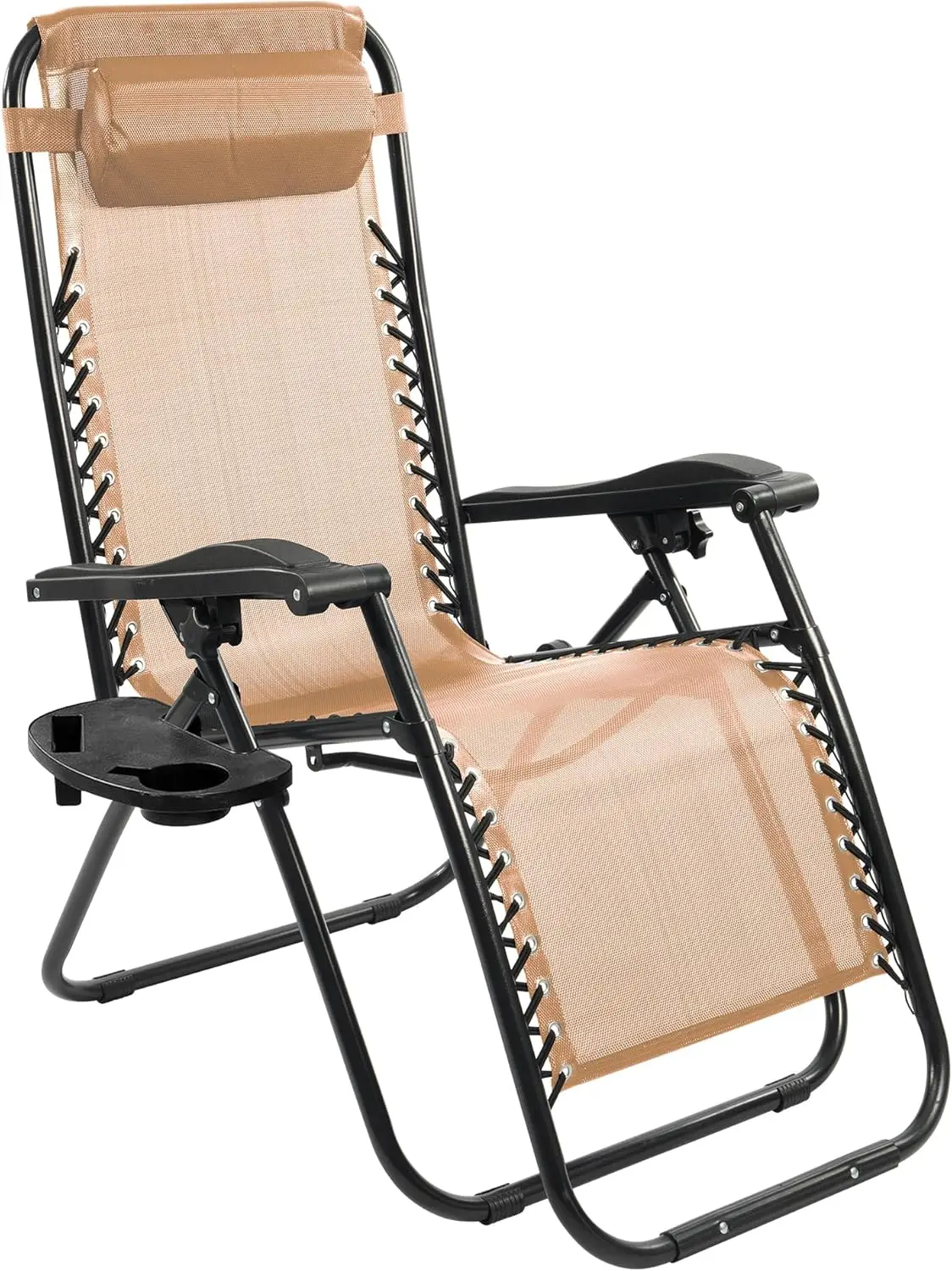 Elevon Zero Gravity Chair with Cup Holder & Removable Pillow, Adjustable Reclining Outdoor Patio Folding Chairs for Adults
Elevon Zero Gravity Chair with Cup Holder & Removable Pillow, Adjustable Reclining Outdoor Patio Folding Chairs for Adults