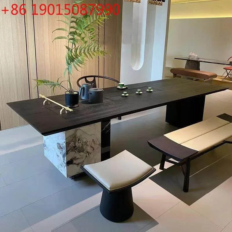 Simple new Chinese solid wood tea table designer villa light luxury high-end tea table home living room rock slab office
Simple new Chinese solid wood tea table designer villa light luxury high-end tea table home living room rock slab office