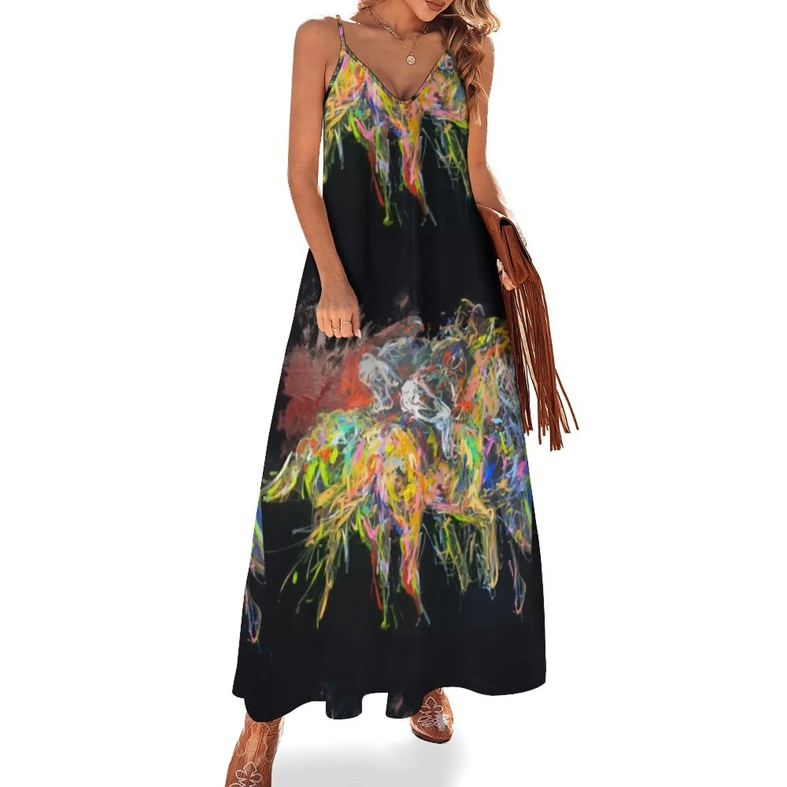 Derby abstract Sleeveless Long Dress Dress women Summer dresses for women dress summer
Derby abstract Sleeveless Long Dress Dress women Summer dresses for women dress summer