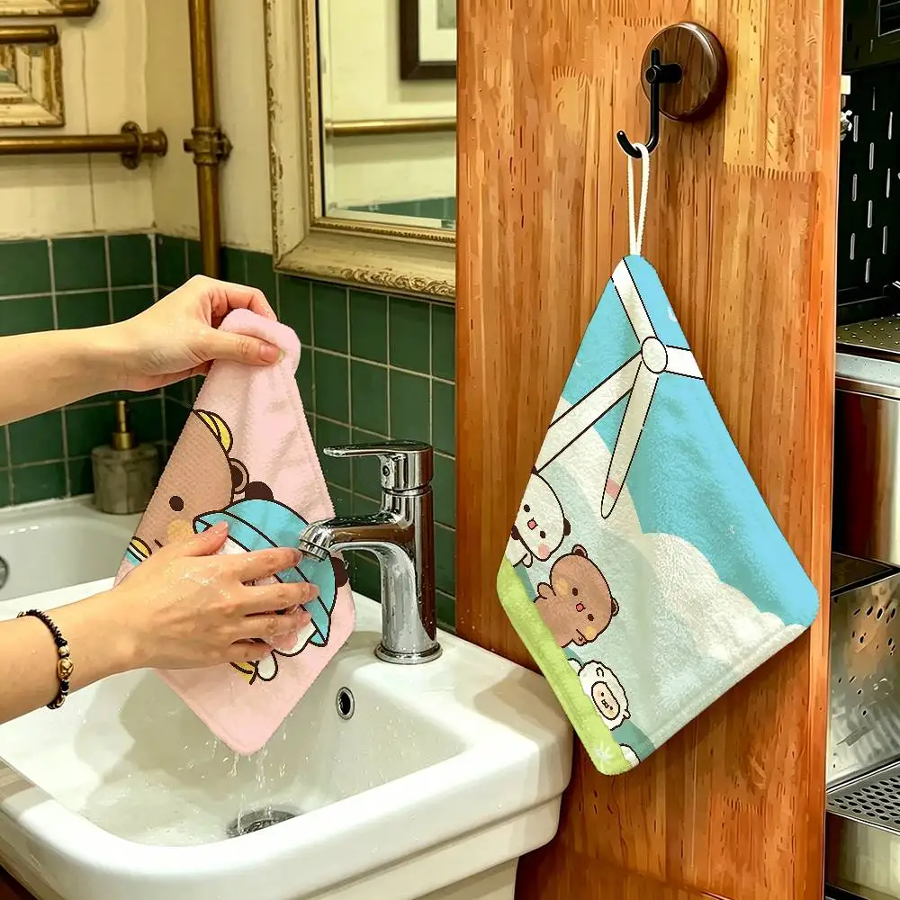 Bubu And Dudu Hanging Polyester Cotton Towel, Reusable Hand Wiping Cloth, Wear Resistant For Home Kitchen Sink
Bubu And Dudu Hanging Polyester Cotton Towel, Reusable Hand Wiping Cloth, Wear Resistant For Home Kitchen Sink