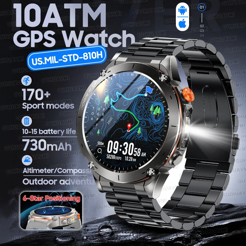 2025 Новые спортивные умные часы с GPS на открытом воздухе, 10 АТМ, водонепроницаемые, двухдиапазонные, GNSS, компас, высотомер, прочные военные умные часы
2025 Новые спортивные умные часы с GPS на открытом воздухе, 10 АТМ, водонепроницаемые, двухдиапазонные, GNSS, компас, высотомер, прочные военные умные часы