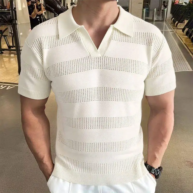 Fashionable Vintage American 3D Hollow out Short Sleeve V-Neck Sweater Versatile Summer 2026 Men's Knitted Top Casual Wear
Fashionable Vintage American 3D Hollow out Short Sleeve V-Neck Sweater Versatile Summer 2026 Men's Knitted Top Casual Wear