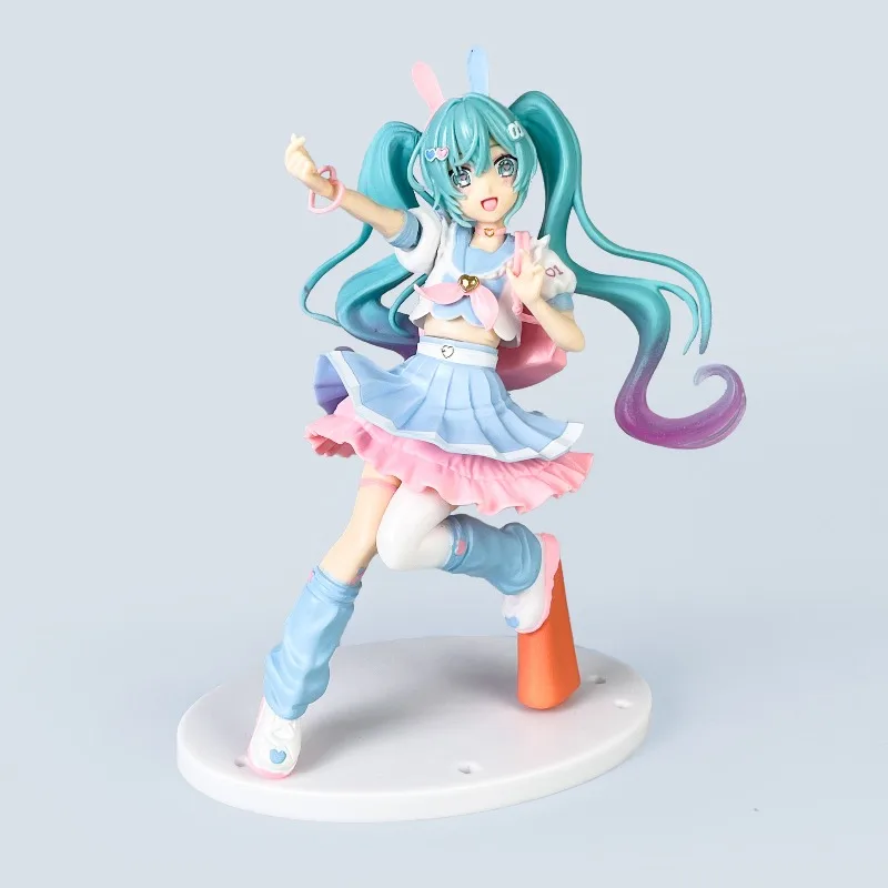 19cm Cartoon Miku Anime Peripheral Rabbit Ear JK Clothing Model Kawaii Desktop Ornament Statue Birthday Gift Toy
19cm Cartoon Miku Anime Peripheral Rabbit Ear JK Clothing Model Kawaii Desktop Ornament Statue Birthday Gift Toy