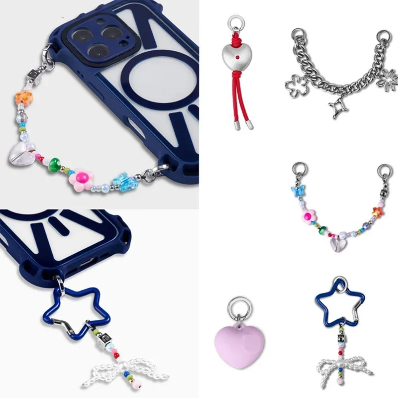 Flower Heart Butterfly Pendant Phone Charm Short Chain Mobile Phone Straps for IPhone Lanyard Bracelet for Samsung Galaxy
Flower Heart Butterfly Pendant Phone Charm Short Chain Mobile Phone Straps for IPhone Lanyard Bracelet for Samsung Galaxy