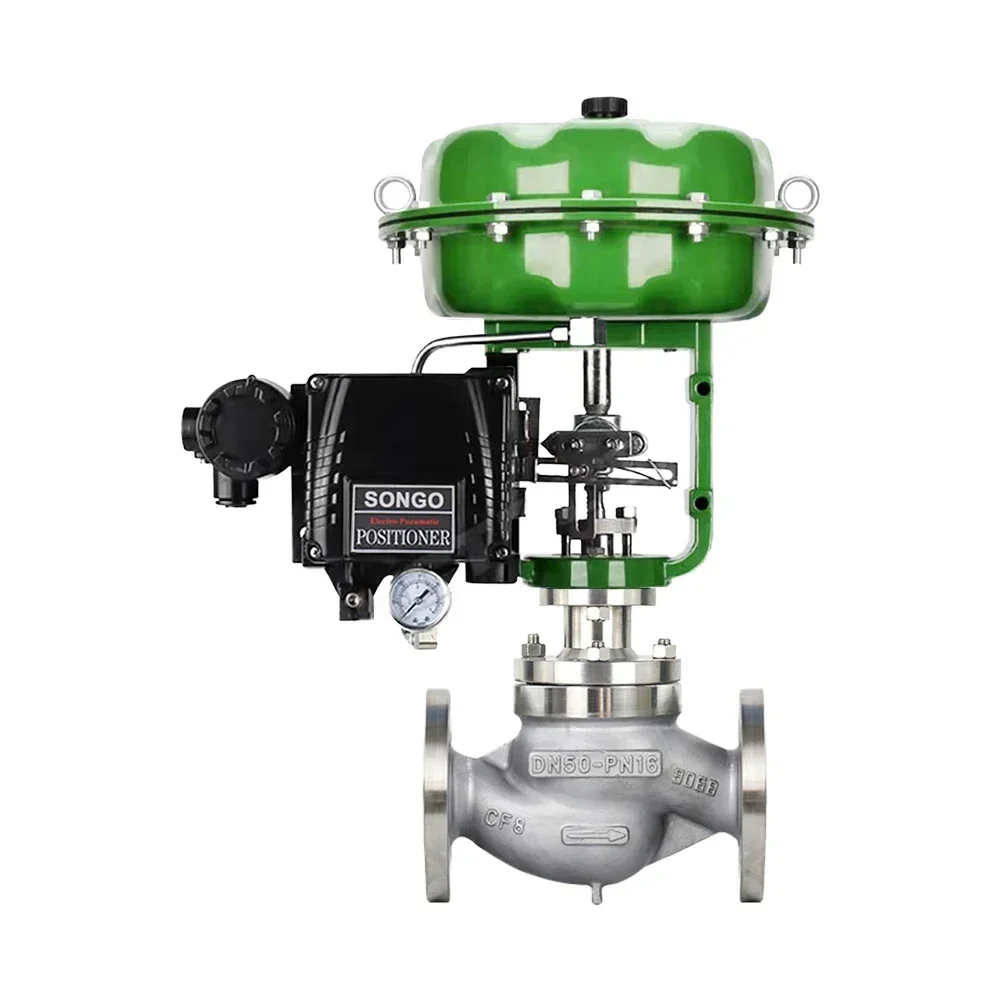DN25 ss304 Pneumatic diaphragm control flange golobe valve single seated pneumatic control valve with positioner
DN25 ss304 Pneumatic diaphragm control flange golobe valve single seated pneumatic control valve with positioner