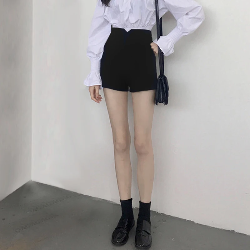 Black High Waist A-Line Shorts Women's Summer Slimming Elastic Wide Leg Base Layer Hot Pants Casual Pants Thin Model
Black High Waist A-Line Shorts Women's Summer Slimming Elastic Wide Leg Base Layer Hot Pants Casual Pants Thin Model