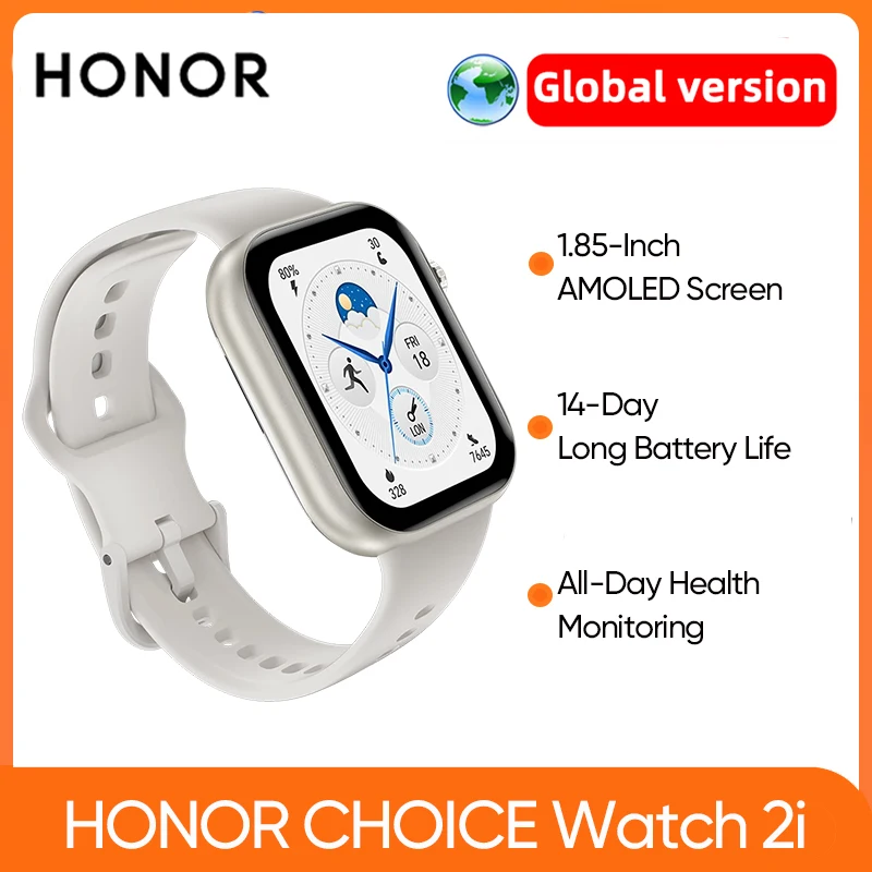 HONOR CHOICE Watch 2i Global Version 14-Day Long Battery life 1.85" AMOLED Screen Smart Watch Bluetooth Call on Watch
HONOR CHOICE Watch 2i Global Version 14-Day Long Battery life 1.85" AMOLED Screen Smart Watch Bluetooth Call on Watch