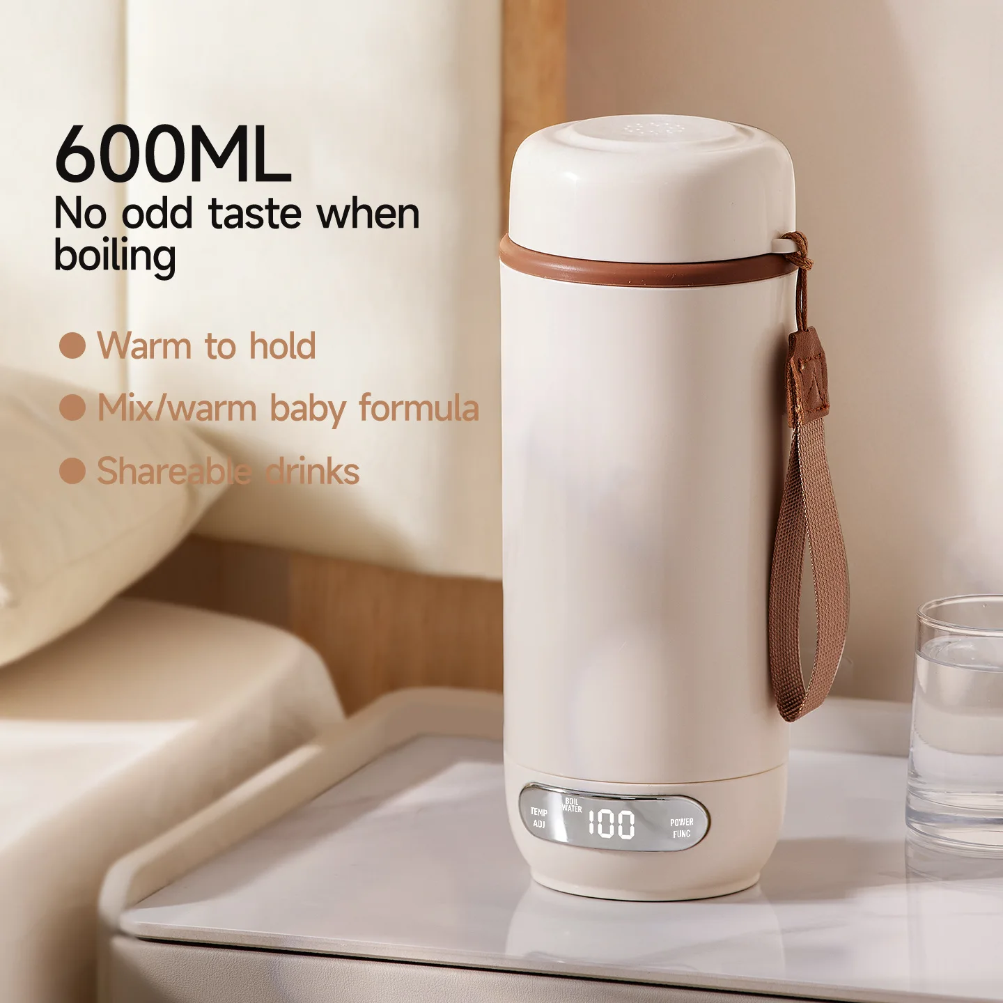 600ml Portable Electric Heating Cup 304 Stainless Steel Automatic Thermostatic Water Boiler Leakproof Travel Electric Kettle Aut
600ml Portable Electric Heating Cup 304 Stainless Steel Automatic Thermostatic Water Boiler Leakproof Travel Electric Kettle Aut