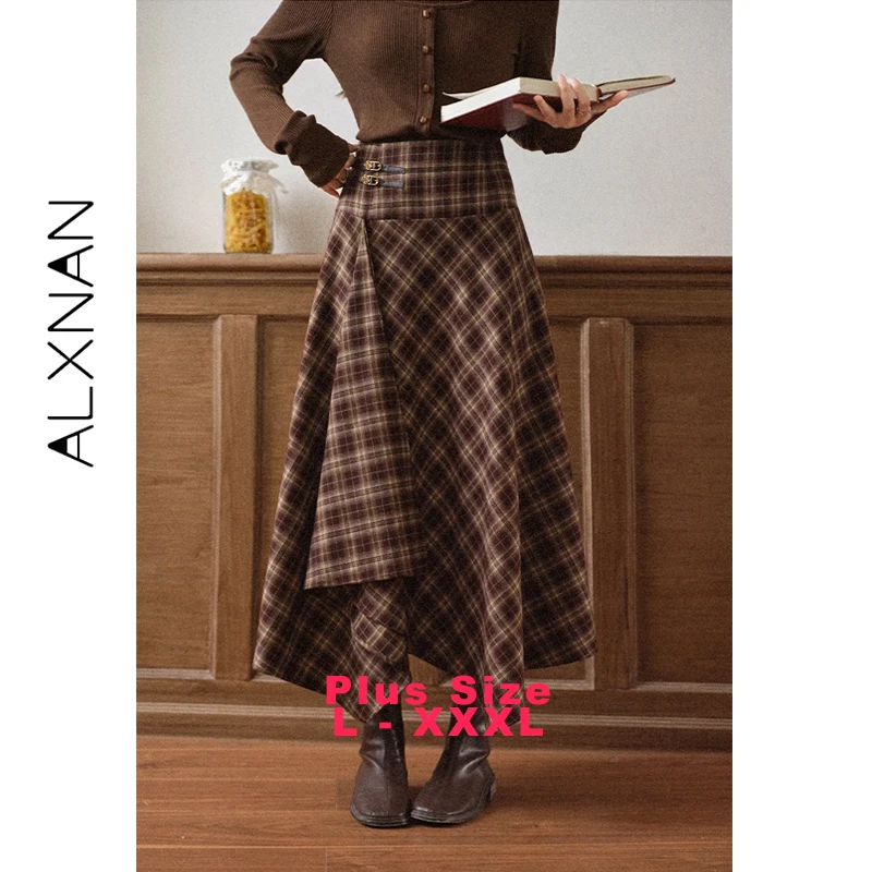 ALXNAN винтажная клетчатая юбка больших размеров, нерегулярная клетчатая длинная юбка трапециевидной формы с высокой талией, осенняя офисная женская повседневная женская юбка D12727
ALXNAN винтажная клетчатая юбка больших размеров, нерегулярная клетчатая длинная юбка трапециевидной формы с высокой талией, осенняя офисная женская повседневная женская юбка D12727