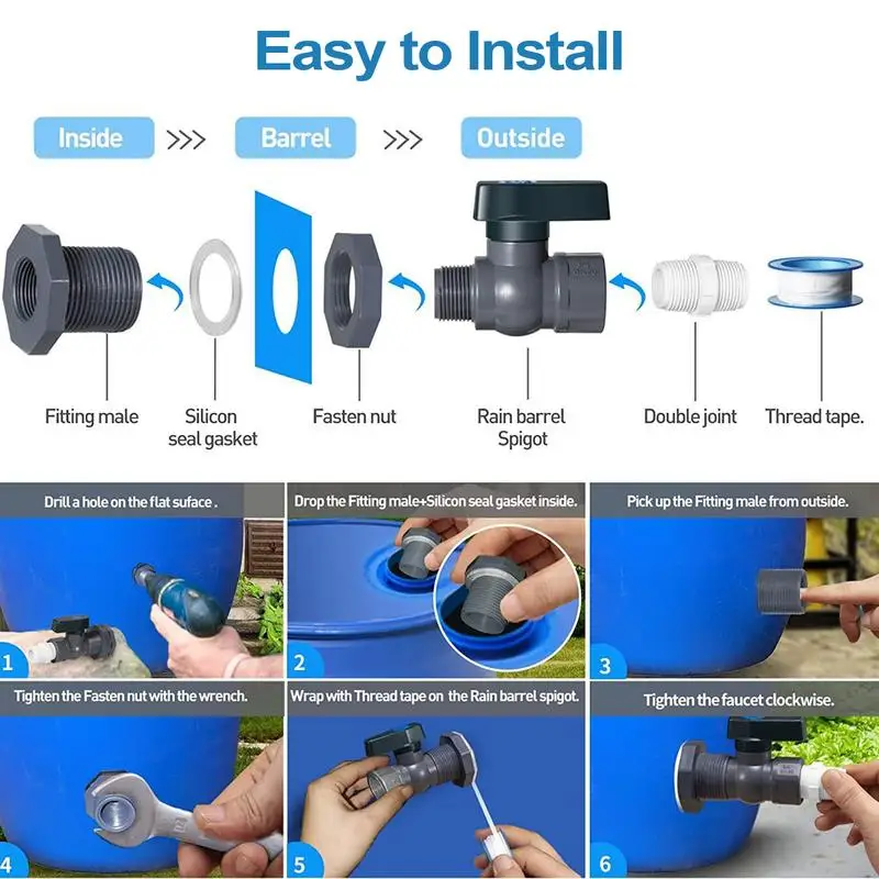 Rain Barrel Diverter Kit Rain Barrel Downspout Diverter PVC Rainwater Accessories Connector For Outdoor Standard 3/4-Inch
Rain Barrel Diverter Kit Rain Barrel Downspout Diverter PVC Rainwater Accessories Connector For Outdoor Standard 3/4-Inch