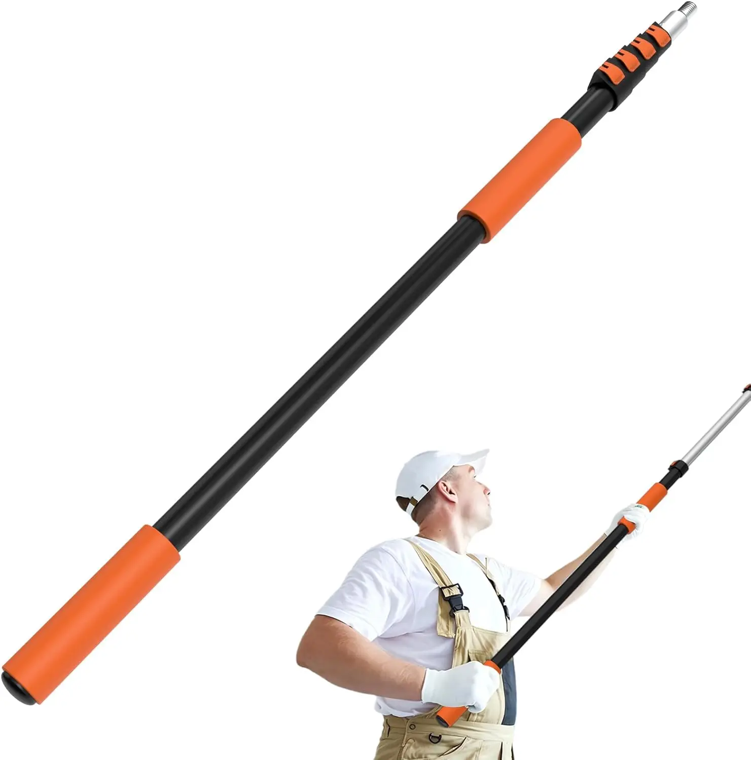Telescoping Extension Pole, 5-20FT Lightweight Sturdy with Universal Twist-on Metal Tip for Dusting Painting Window Cleaning
Telescoping Extension Pole, 5-20FT Lightweight Sturdy with Universal Twist-on Metal Tip for Dusting Painting Window Cleaning