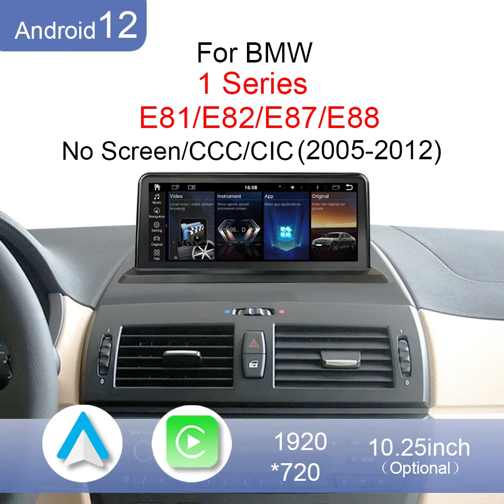 Android12 10.25 "CarPlay Android Auto Stereo Car Radio Multimedia Player Screen For BMW 1 Series E81 E82 E87 E88 2005 to 2012
Android12 10.25 "CarPlay Android Auto Stereo Car Radio Multimedia Player Screen For BMW 1 Series E81 E82 E87 E88 2005 to 2012