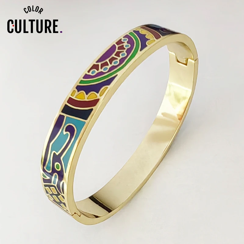 Color Culture Enamel Fashion 10MM Wide Open Bangles for Women Stainless Steel Jewelry Best Friends Gift
Color Culture Enamel Fashion 10MM Wide Open Bangles for Women Stainless Steel Jewelry Best Friends Gift