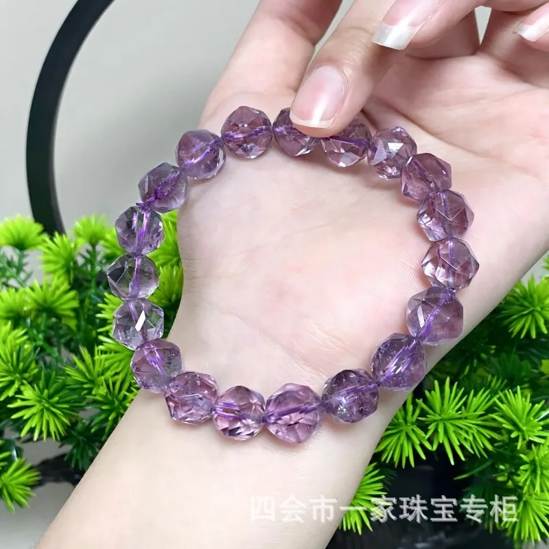 Натуральный аметист граненый одиночный круг корпус прозрачный фиолетовый браслет с кристаллами DIY ювелирные аксессуары
Натуральный аметист граненый одиночный круг корпус прозрачный фиолетовый браслет с кристаллами DIY ювелирные аксессуары