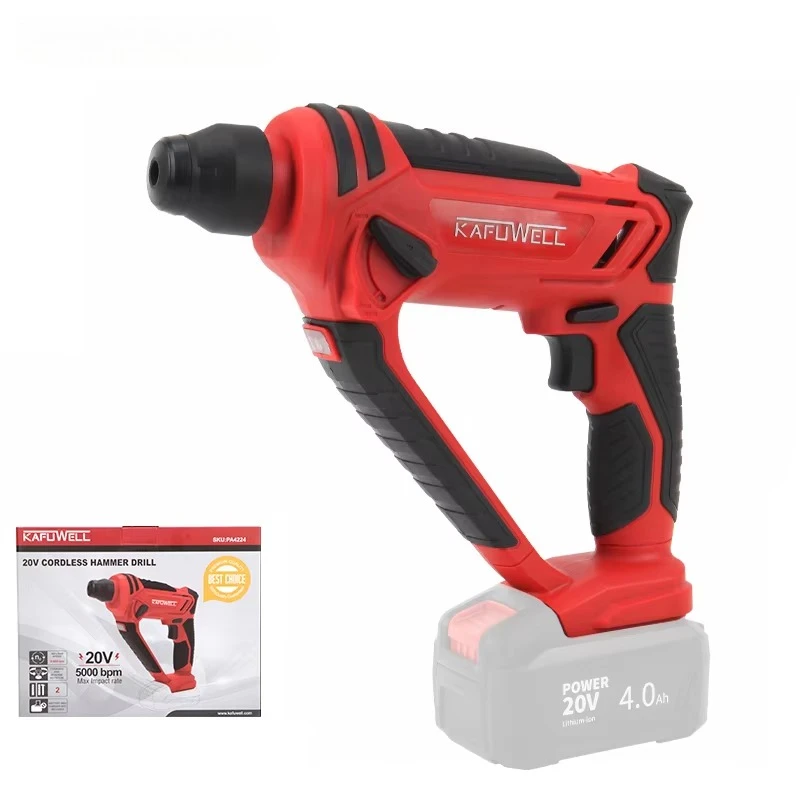 PA4224 20v Lithium Battery 900RPM Brush Motor Hammer Drill Piercer Rechargeable Cordless Rotary Hammer Impact Drill
PA4224 20v Lithium Battery 900RPM Brush Motor Hammer Drill Piercer Rechargeable Cordless Rotary Hammer Impact Drill