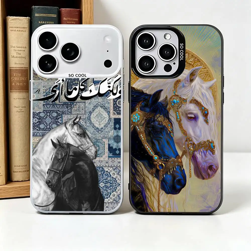 Art horses For iPhone 17 16 15 14 13 12 11 Pro Max XS 17 Air Silicone Colored Silver Bumper Cover
Art horses For iPhone 17 16 15 14 13 12 11 Pro Max XS 17 Air Silicone Colored Silver Bumper Cover