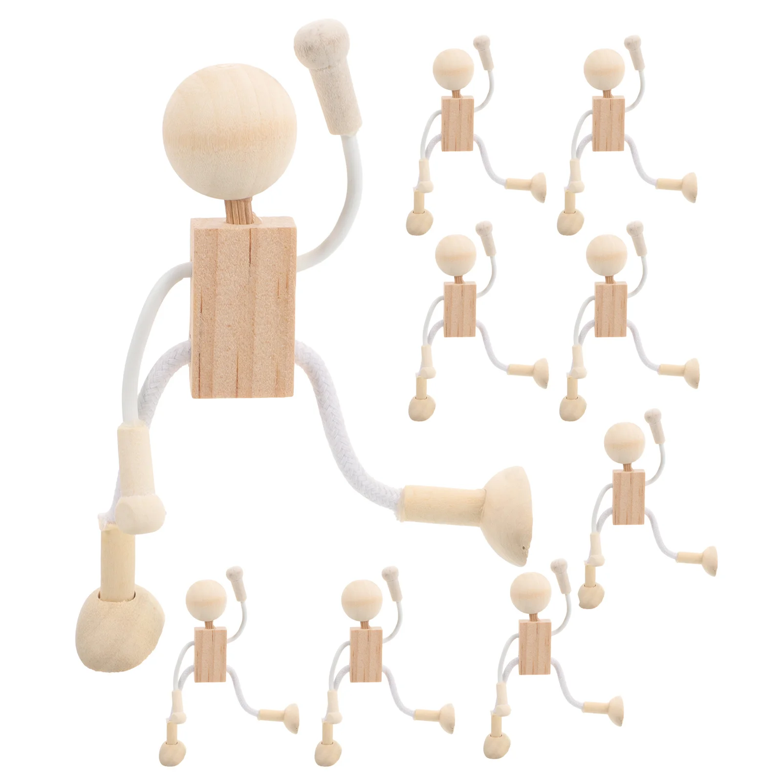 9Pcs Wooden Peg Figures Unfinished Natural Wood People Robot Blank Bodies Painting DIY Crafts Creative Family Art Supplies
9Pcs Wooden Peg Figures Unfinished Natural Wood People Robot Blank Bodies Painting DIY Crafts Creative Family Art Supplies