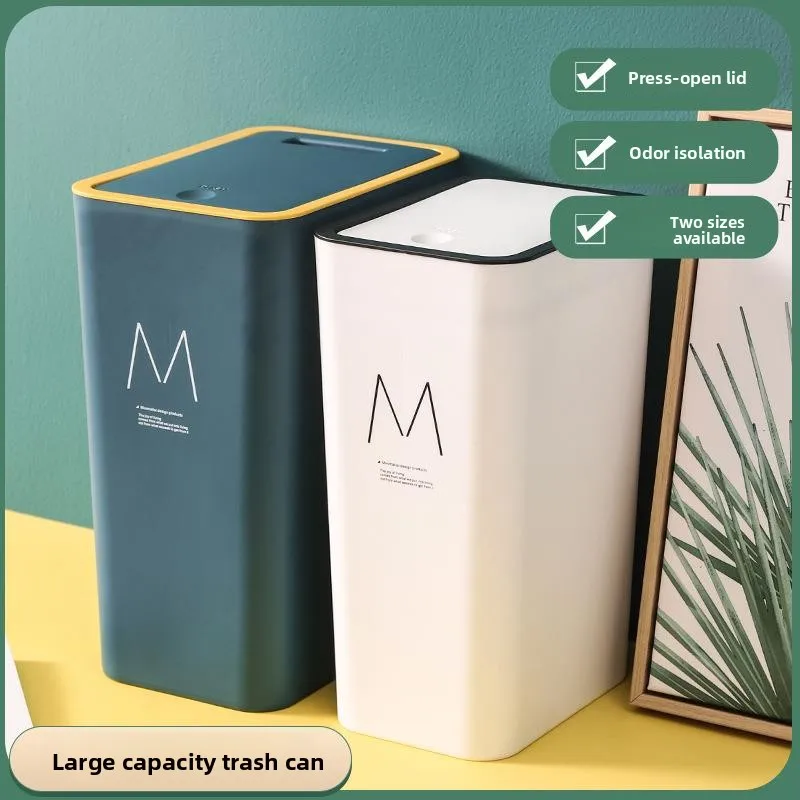 Large Capacity Plastic Garbage Can Household Sealed Trash Can with Lid Kitchen Waste Bin Square Shape Press Open Way
Large Capacity Plastic Garbage Can Household Sealed Trash Can with Lid Kitchen Waste Bin Square Shape Press Open Way