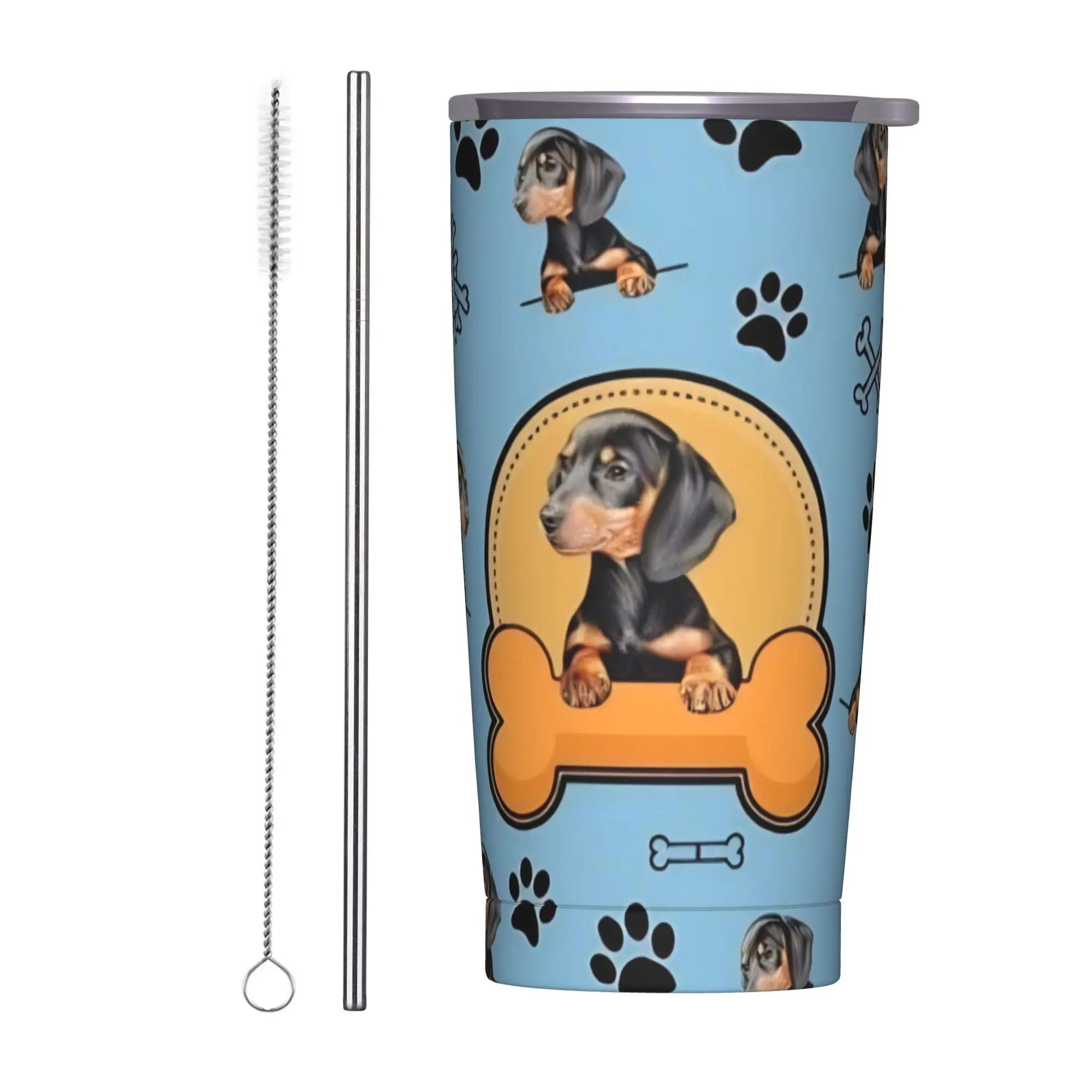 Dachshund Paws Tumbler Vacuum Insulated Dogs Animal Cup Stainless Steel Smoothie Tea Mug Spill Proof, 20oz
Dachshund Paws Tumbler Vacuum Insulated Dogs Animal Cup Stainless Steel Smoothie Tea Mug Spill Proof, 20oz