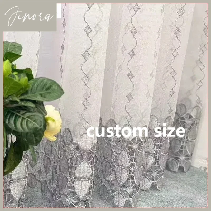 Pastoral Gray Embroidery Diamond StripeTulle Curtains For Living Room White Lace Loving Heart Bottom Sheer Bedroom Window Drapes
Pastoral Gray Embroidery Diamond StripeTulle Curtains For Living Room White Lace Loving Heart Bottom Sheer Bedroom Window Drapes
