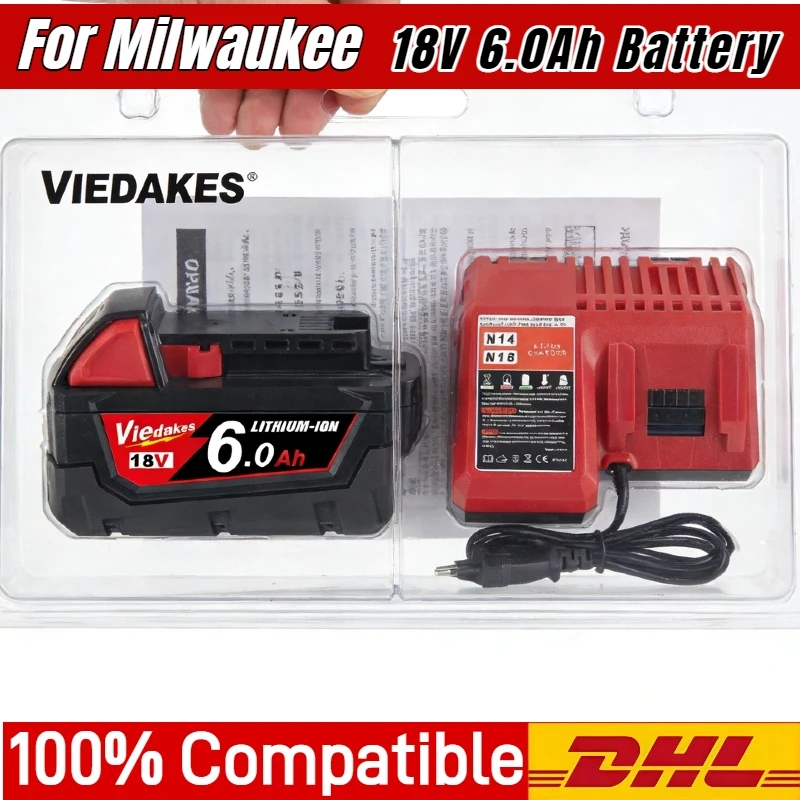 Зарядное устройство для аккумуляторов Milwaukee M18 18V (6.0Ah/9.0Ah/5.0Ah), замена M18B5 XC 48-11-1815 2604-20 48-11-1850, для аккумуляторов Milwaukee 18V, в коробке
Зарядное устройство для аккумуляторов Milwaukee M18 18V (6.0Ah/9.0Ah/5.0Ah), замена M18B5 XC 48-11-1815 2604-20 48-11-1850, для аккумуляторов Milwaukee 18V, в коробке