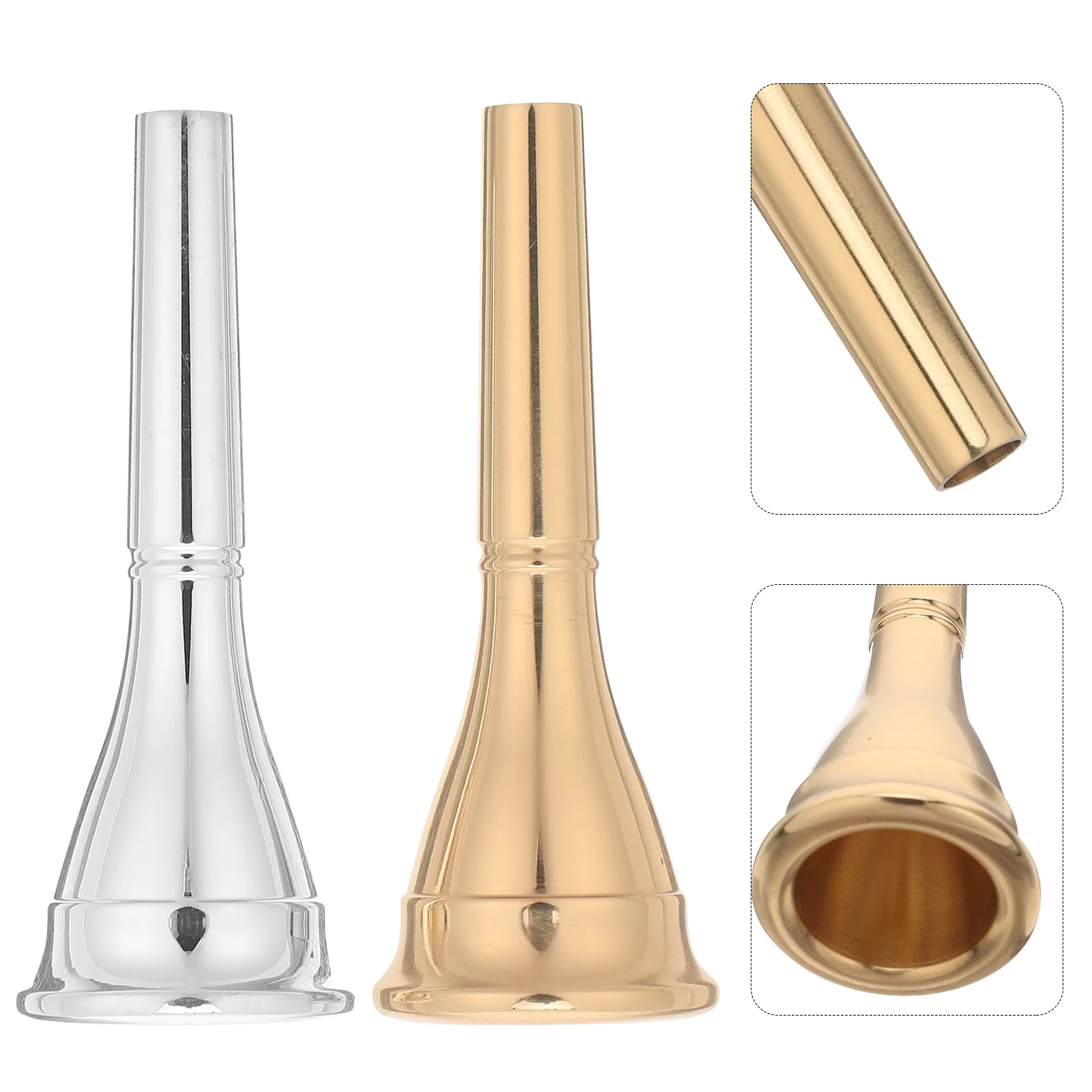 2pcs French Horn Mouthpiece Precision Metal Horn Mouthpiece Replacement Brass Metal Mellophone Accessories Repairing Parts
2pcs French Horn Mouthpiece Precision Metal Horn Mouthpiece Replacement Brass Metal Mellophone Accessories Repairing Parts