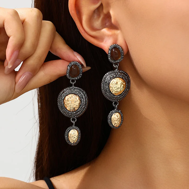 Hot Selling Fashion Vintage Retro Women Simple Heavy Metal Temperament Geometric Circular Smooth Water Drop Dangle Earrings
Hot Selling Fashion Vintage Retro Women Simple Heavy Metal Temperament Geometric Circular Smooth Water Drop Dangle Earrings