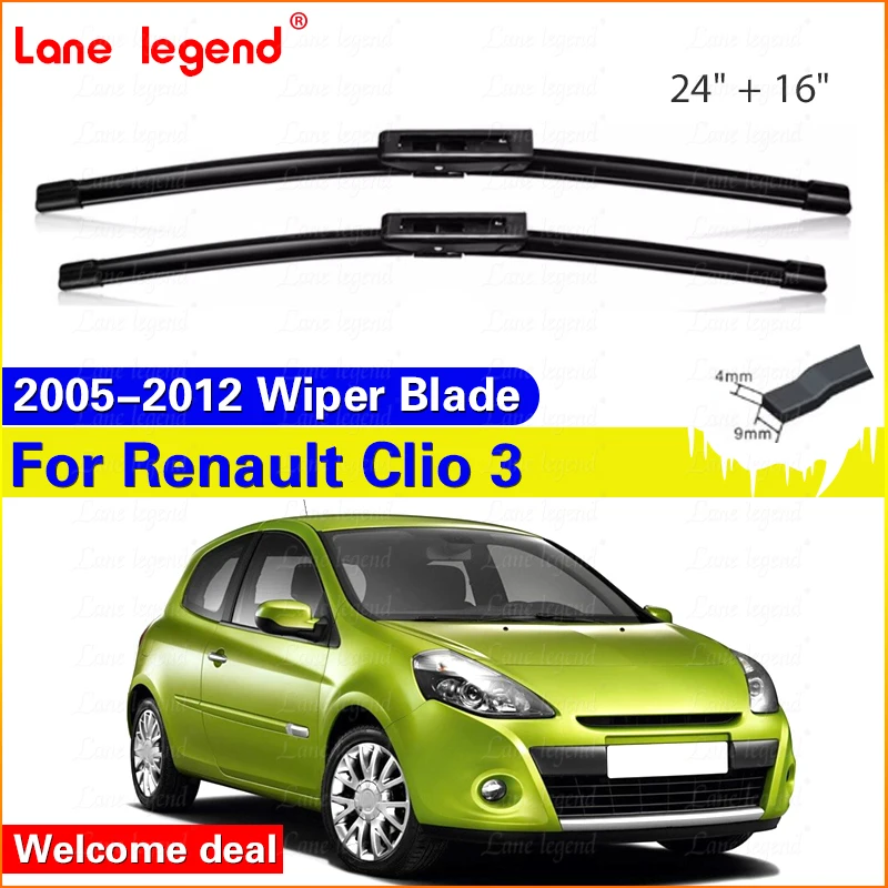 For Renault Clio 3 III Hatchback 2005-2012 Front Wiper Blades Windscreen Windshield Window Accessories 24"+16"
For Renault Clio 3 III Hatchback 2005-2012 Front Wiper Blades Windscreen Windshield Window Accessories 24"+16"