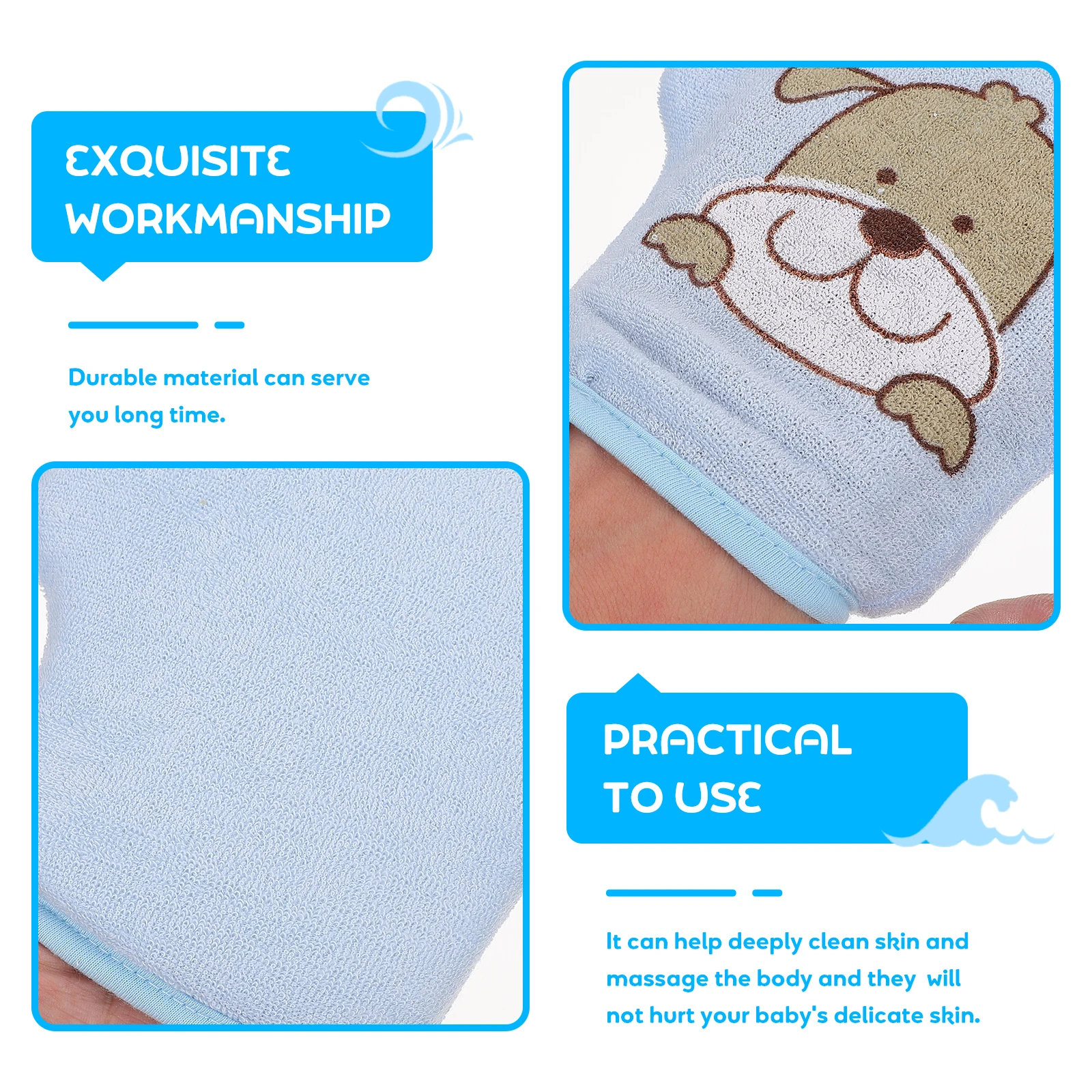 2pcs Cotton Baby Bath Mitts Adorable Bathing Gloves For Infants Kids With Hanging Ring Lightweight Scrub Towel Wall Mounted
2pcs Cotton Baby Bath Mitts Adorable Bathing Gloves For Infants Kids With Hanging Ring Lightweight Scrub Towel Wall Mounted