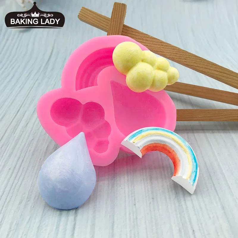 3D Радужное облако, капля дождя, силиконовая форма, границы для торта, формы для помадки, инструменты для украшения торта, формы для шоколадных конфет, мастики
3D Радужное облако, капля дождя, силиконовая форма, границы для торта, формы для помадки, инструменты для украшения торта, формы для шоколадных конфет, мастики