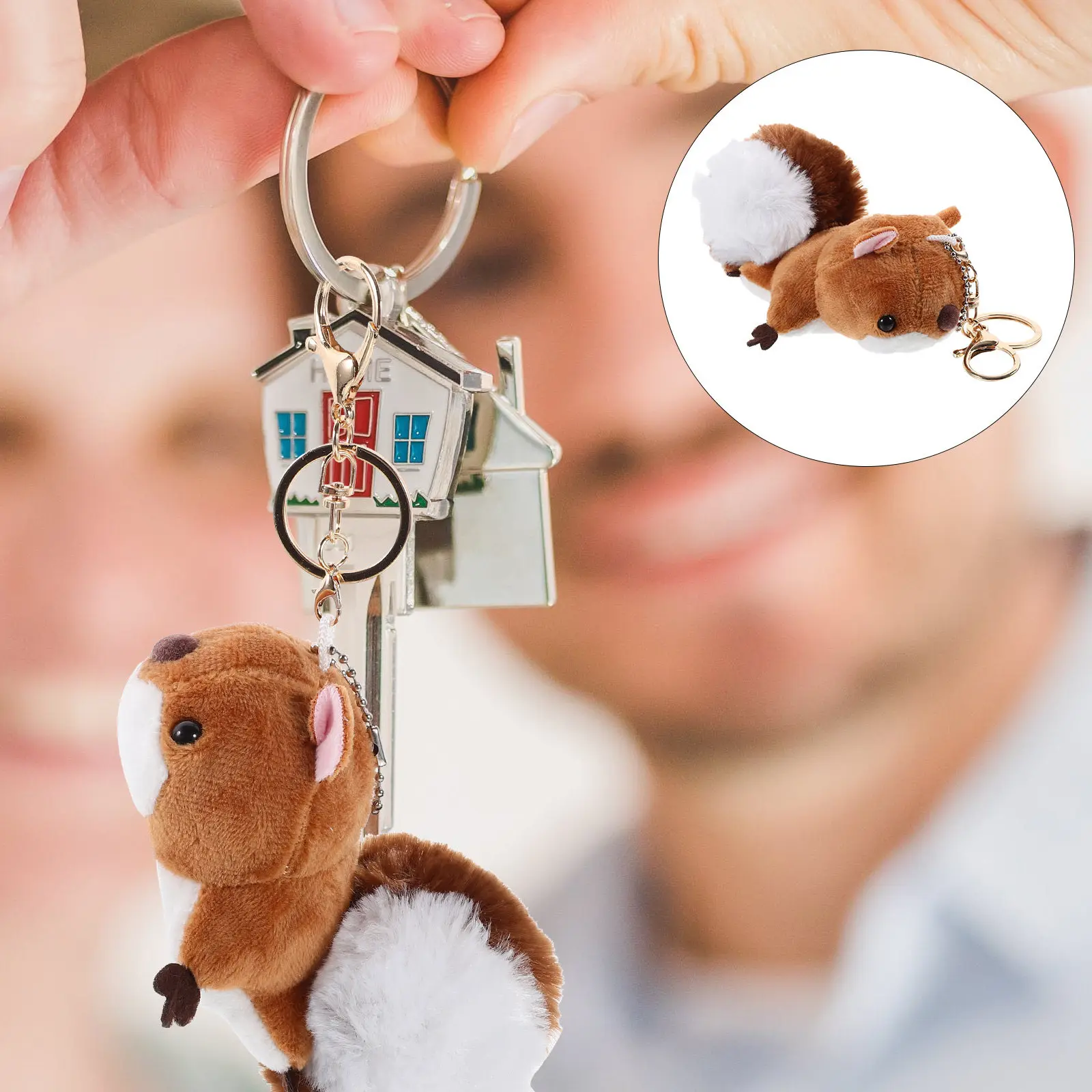 Stuffed Animal Keychain Cartoon Squirrel Hanging Ornament Lightweight Bag Backpack Pendant Cute Key Ring Decorative Animal Charm
Stuffed Animal Keychain Cartoon Squirrel Hanging Ornament Lightweight Bag Backpack Pendant Cute Key Ring Decorative Animal Charm