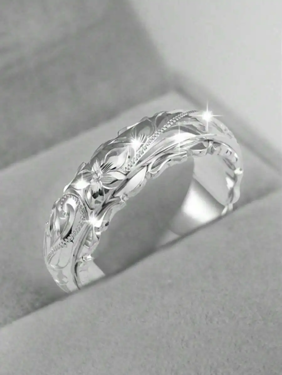Elegant Floral Carved Ring For Women, Valentines Day Wedding Anniversary Party Jewelry
Elegant Floral Carved Ring For Women, Valentines Day Wedding Anniversary Party Jewelry