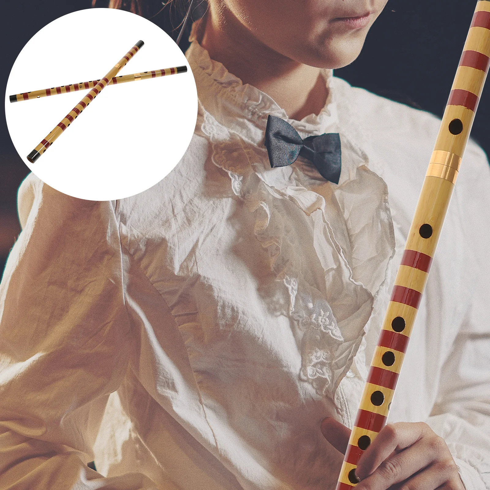 1 Set/2pcs Bamboo Flute Traditional Musical Instrument for Beginner (Natural Color Flute+Chinese Knot+Flute Diaphragm, Random
1 Set/2pcs Bamboo Flute Traditional Musical Instrument for Beginner (Natural Color Flute+Chinese Knot+Flute Diaphragm, Random
