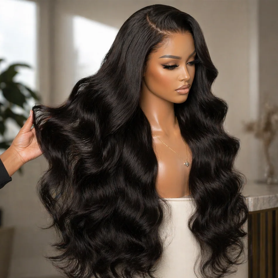 Premium 40 Inch Extra Long 250% Density Natural Black 13x4 HD Lace Frontal Body Wave Bouncy Silky Soft 13x6 Remy Human Hair Wigs Pre Plucked Hairline Invisible Bleached Knots 5x5 Closure Wear and Go Tape Free Thick Full Ends
Premium 40 Inch Extra Long 250% Density Natural Black 13x4 HD Lace Frontal Body Wave Bouncy Silky Soft 13x6 Remy Human Hair Wigs Pre Plucked Hairline Invisible Bleached Knots 5x5 Closure Wear and Go Tape Free Thick Full Ends